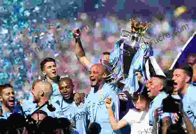 A Photograph Of The Manchester City Football Team Celebrating A Victory On The Pitch Superteams: The Secrets Of Stellar Performance From Seven Legendary Teams