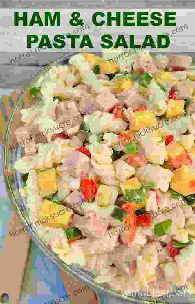 Pasta Salad Made With Pasta, Ham, Cheese, And Vegetables. The Picnic For Family Or Romance: Create Memorable Times Outdoors Plus Favorite Picnic Food Recipes